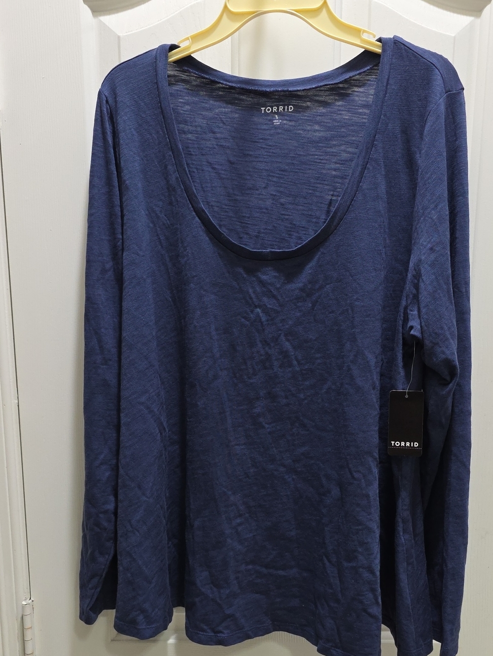 torrid deep navy scoop neck long sleeve tee